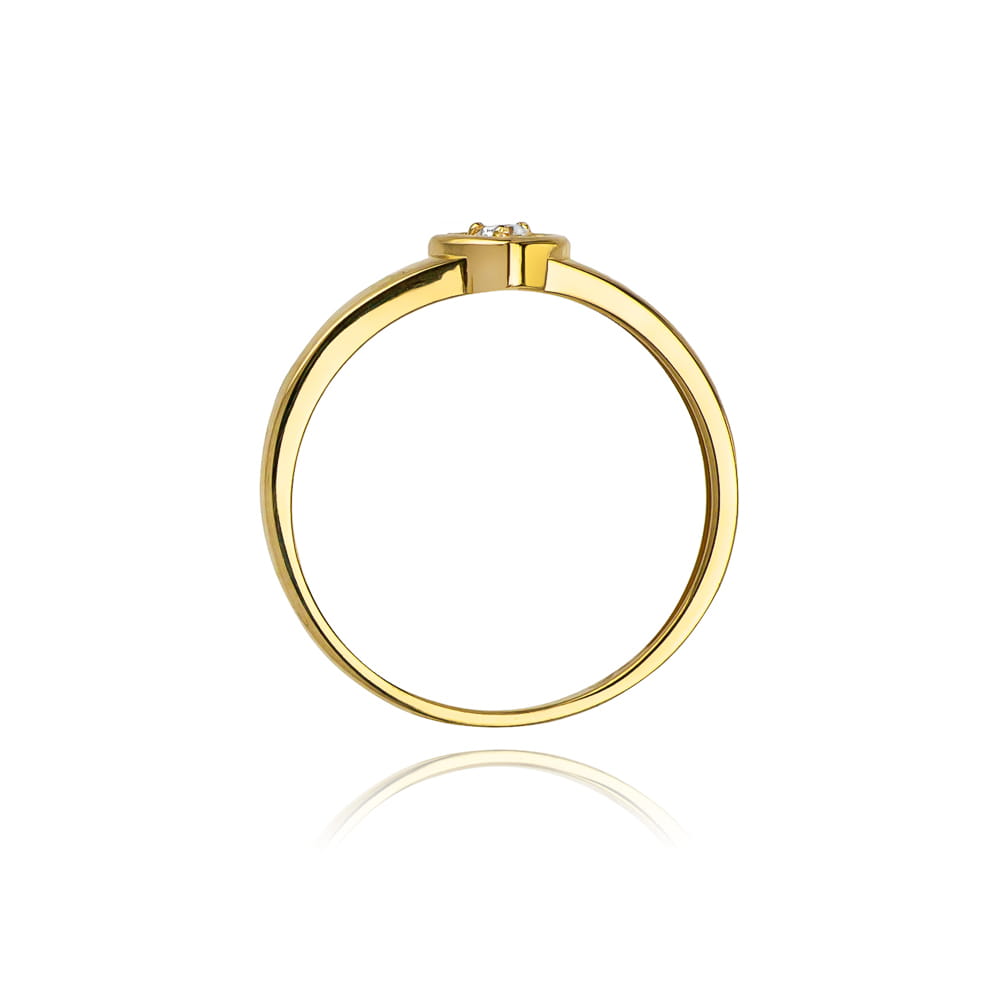 Pierścionek Diament 0,04ct żółte złoto 3 Pierścionek Diament 0,04ct żółte złoto - obrazek 3