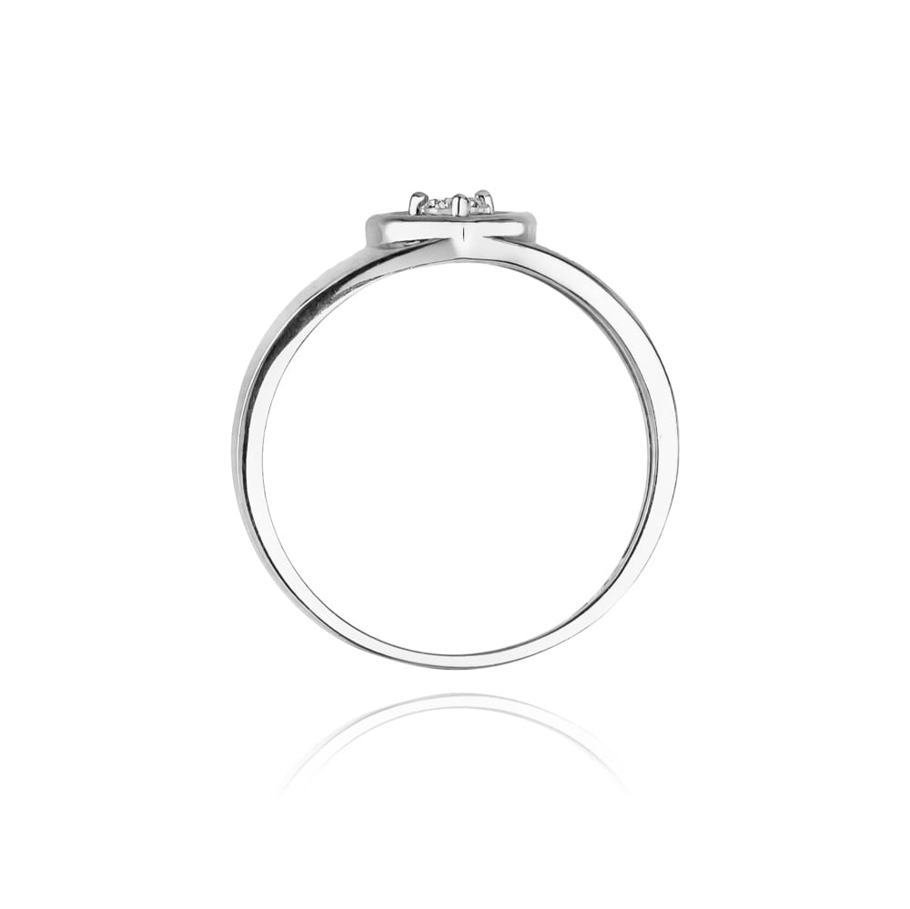 Pierścionek Diament 0,10ct białe złoto 3 Pierścionek Diament 0,10ct białe złoto - obrazek 3