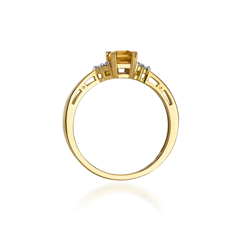 Pierścionek Cytryn 0,60ct żółte złoto 3 Pierścionek Cytryn 0,60ct żółte złoto - obrazek 3