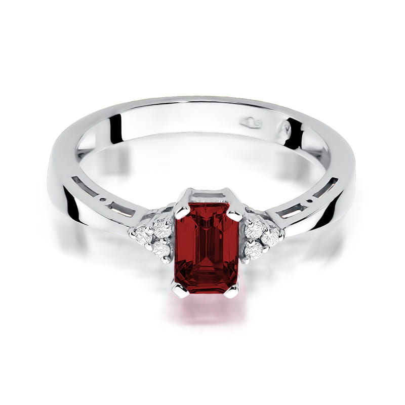 Pierścionek Granat 0,70ct białe złoto 2 70ct białe złoto Jubiler Kraków BigDIAMOND