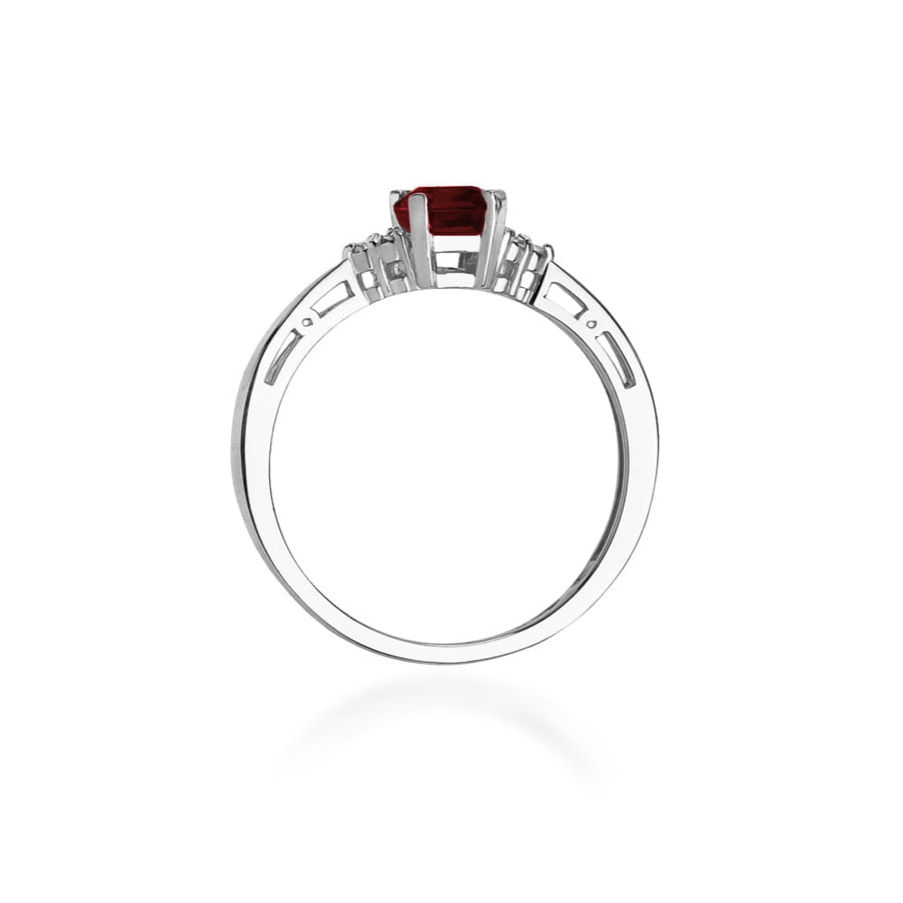 Pierścionek Granat 0,70ct białe złoto 3 Pierścionek Granat 0,70ct białe złoto - obrazek 3