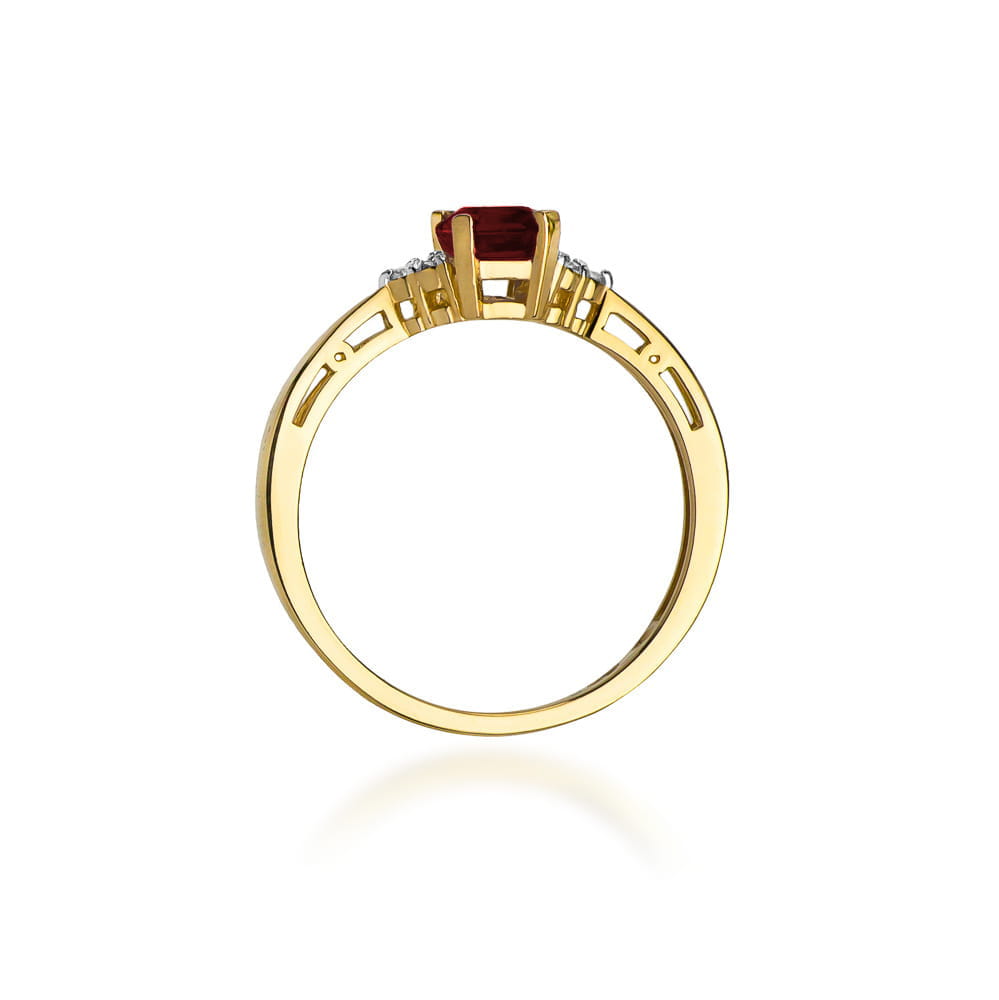 Pierścionek Granat 0,70ct żółte złoto 3 Pierścionek Granat 0,70ct żółte złoto - obrazek 3