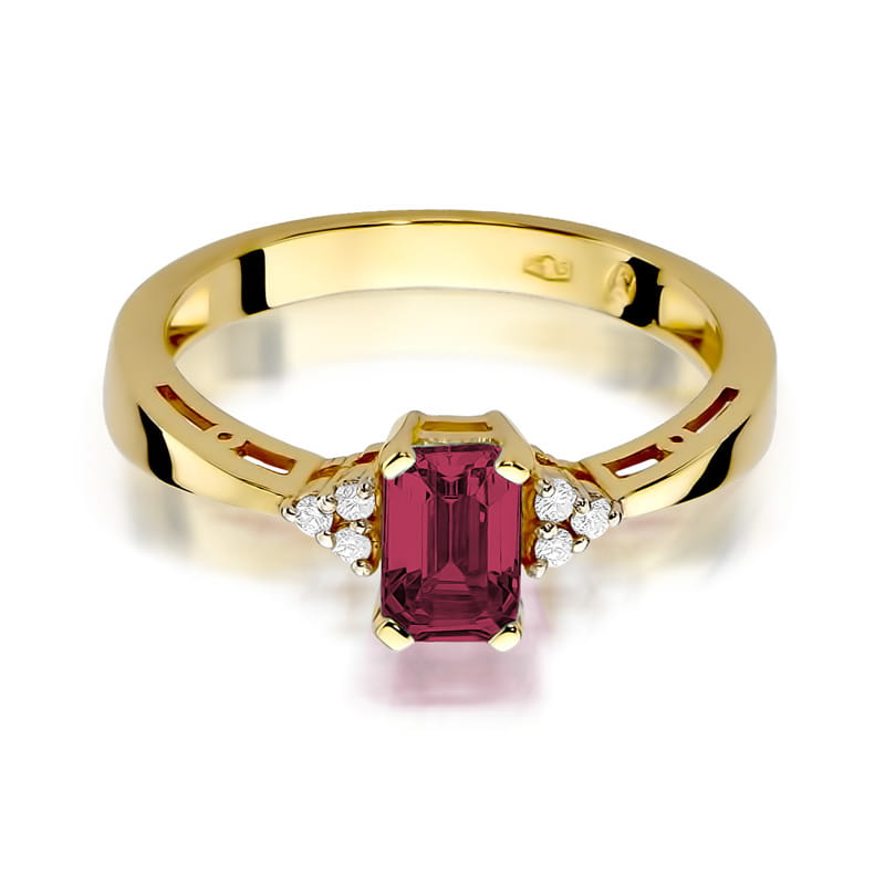 Pierścionek Rubin 0,80ct żółte złoto 2 80ct żółte złoto Jubiler Kraków BigDIAMOND