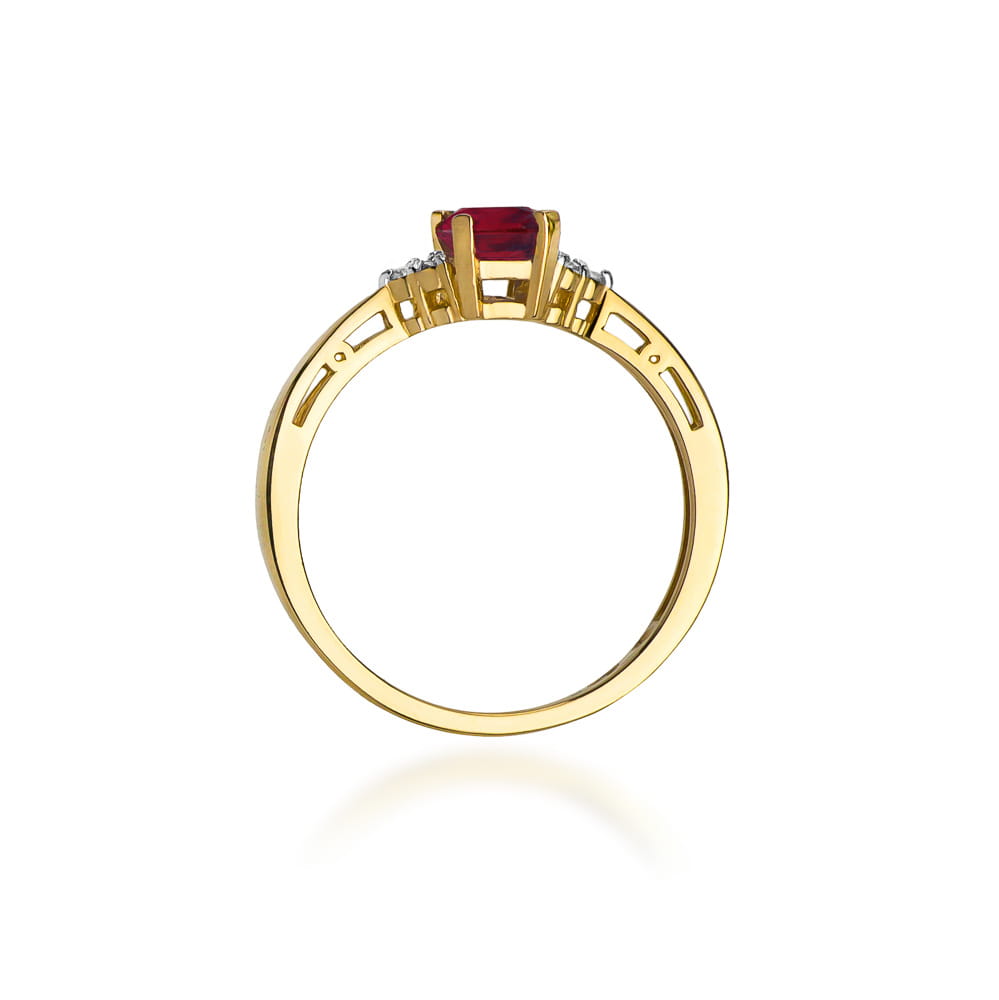 Pierścionek Rubin 0,80ct żółte złoto 3 Pierścionek Rubin 0,80ct żółte złoto - obrazek 3