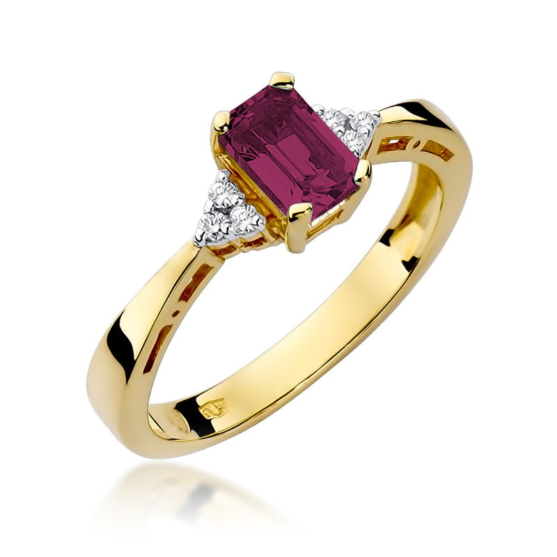 Pierścionek Rubin 0,80ct żółte złoto 1 Pierścionek W002 Rubin 0