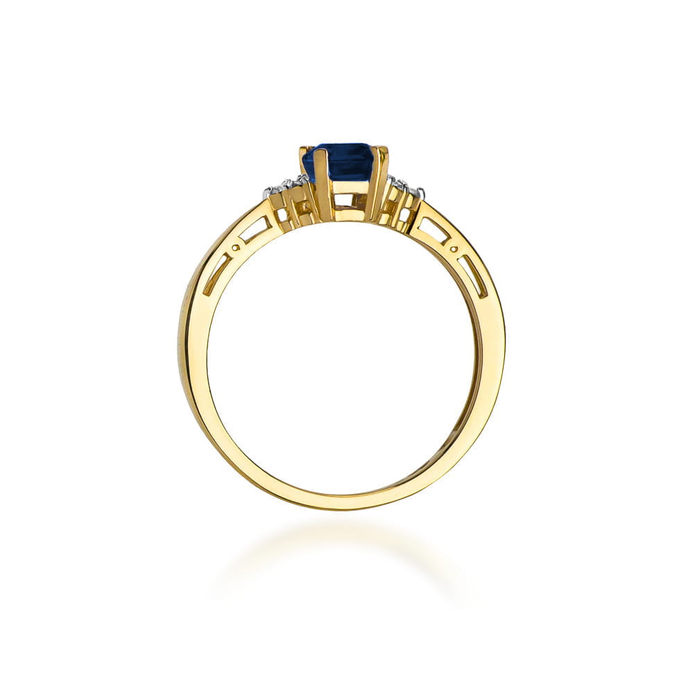 Pierścionek Szafir 0,60ct żółte złoto 3 Pierścionek Szafir 0,60ct żółte złoto - obrazek 3