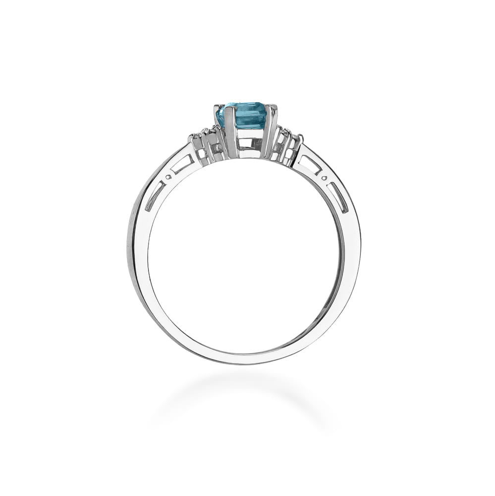 Pierścionek Topaz 0,60ct białe złoto 3 Pierścionek Topaz 0,60ct białe złoto - obrazek 3
