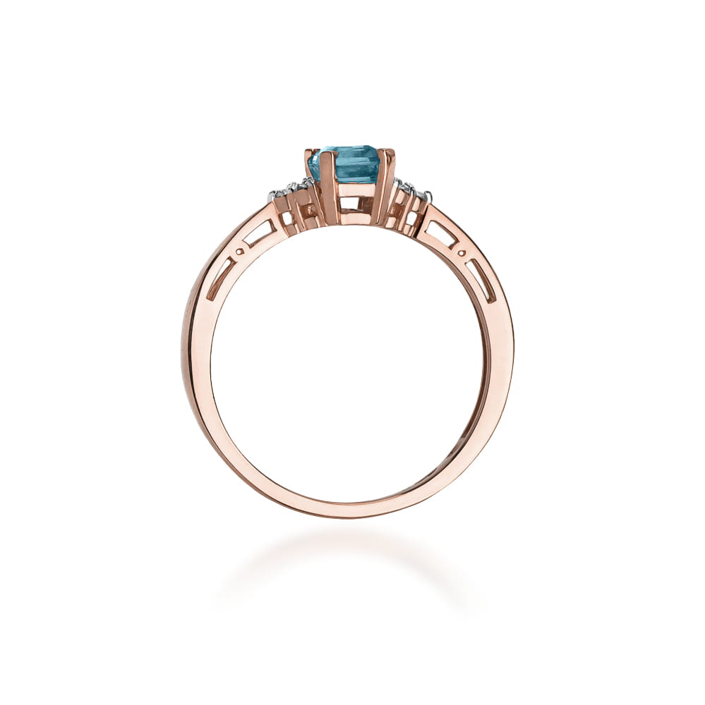Pierścionek Topaz 0,60ct różowe złoto 3 Pierścionek Topaz 0,60ct różowe złoto - obrazek 3