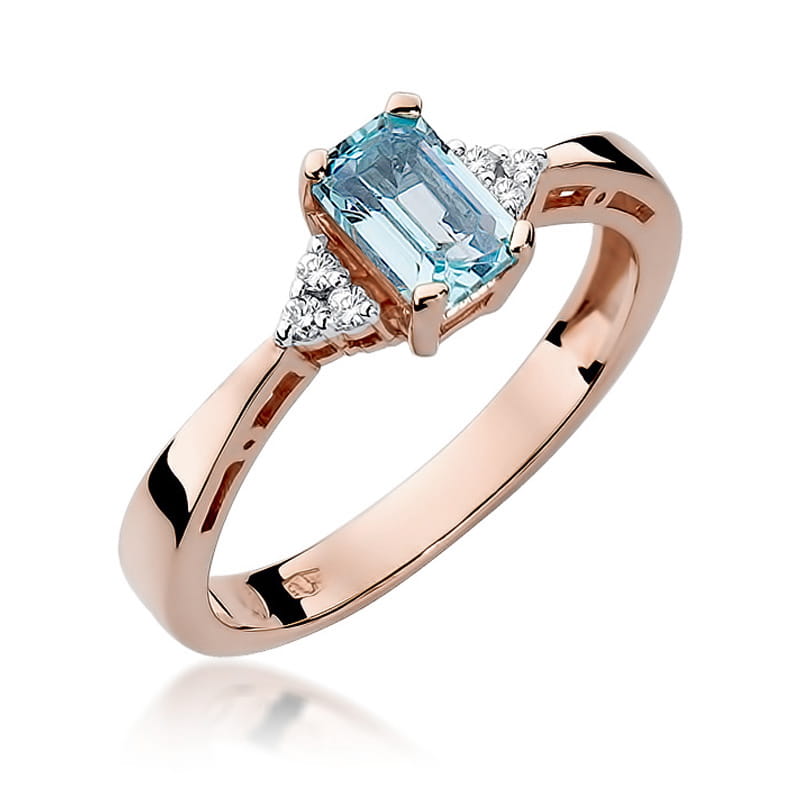 Pierścionek Topaz 0,60ct różowe złoto 1 Pierścionek W002 Topaz 0