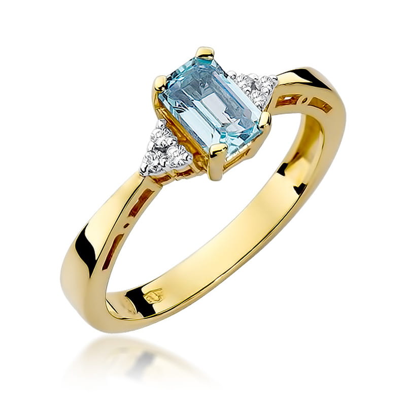 Pierścionek Topaz 0,60ct żółte złoto 1 Pierścionek W002 Topaz 0