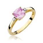 Pierścionek W003 Różowy Topaz 1