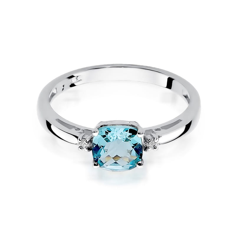 Pierścionek Topaz 1,10ct białe złoto 2 10ct białe złoto Jubiler Kraków BigDIAMOND
