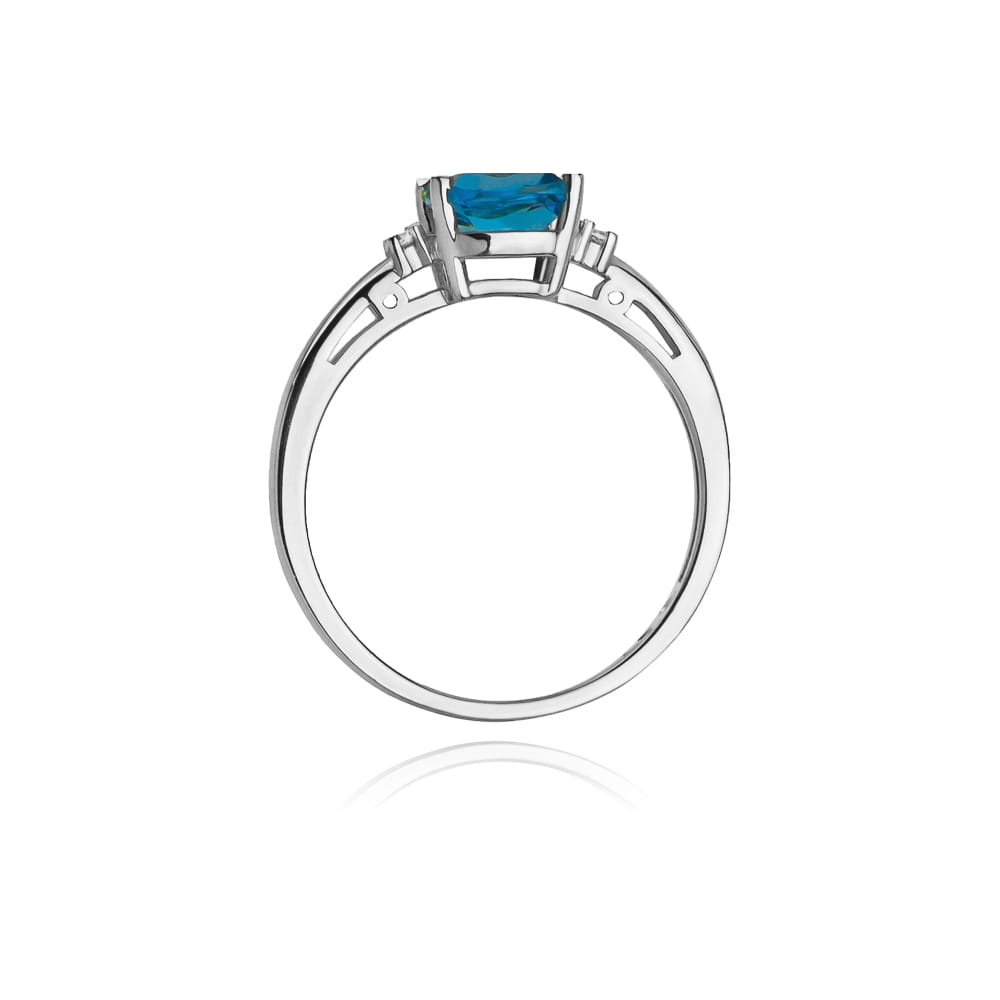 Pierścionek Topaz 1,10ct białe złoto 3 Pierścionek Topaz 1,10ct białe złoto - obrazek 3