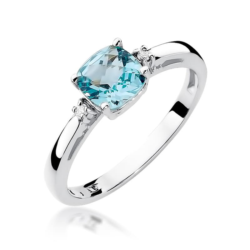 Pierścionek Topaz 1,10ct białe złoto 1 Pierścionek W003 Topaz 1
