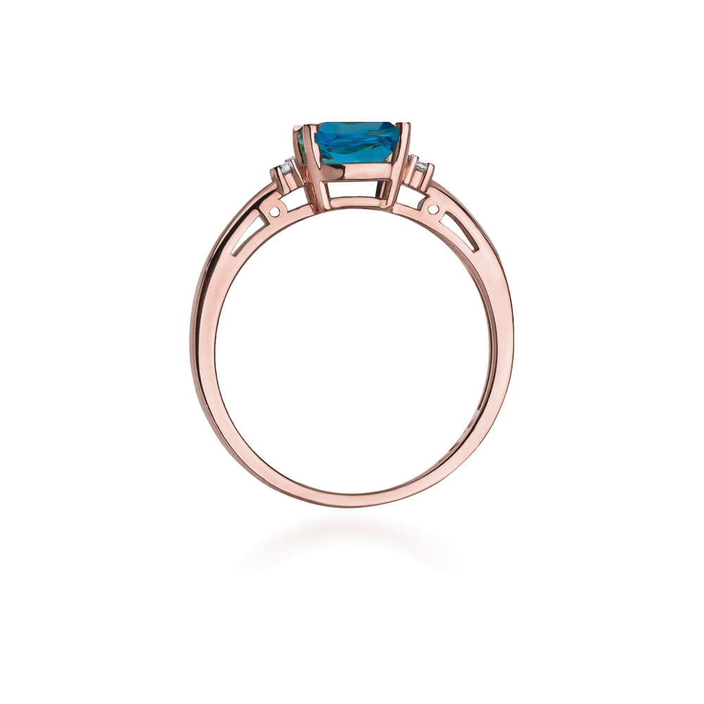 Pierścionek Topaz 1,10ct różowe złoto 3 Pierścionek Topaz 1,10ct różowe złoto - obrazek 3