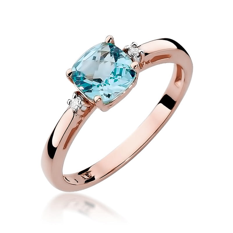 Pierścionek Topaz 1,10ct różowe złoto 1 Pierścionek W003 Topaz 1