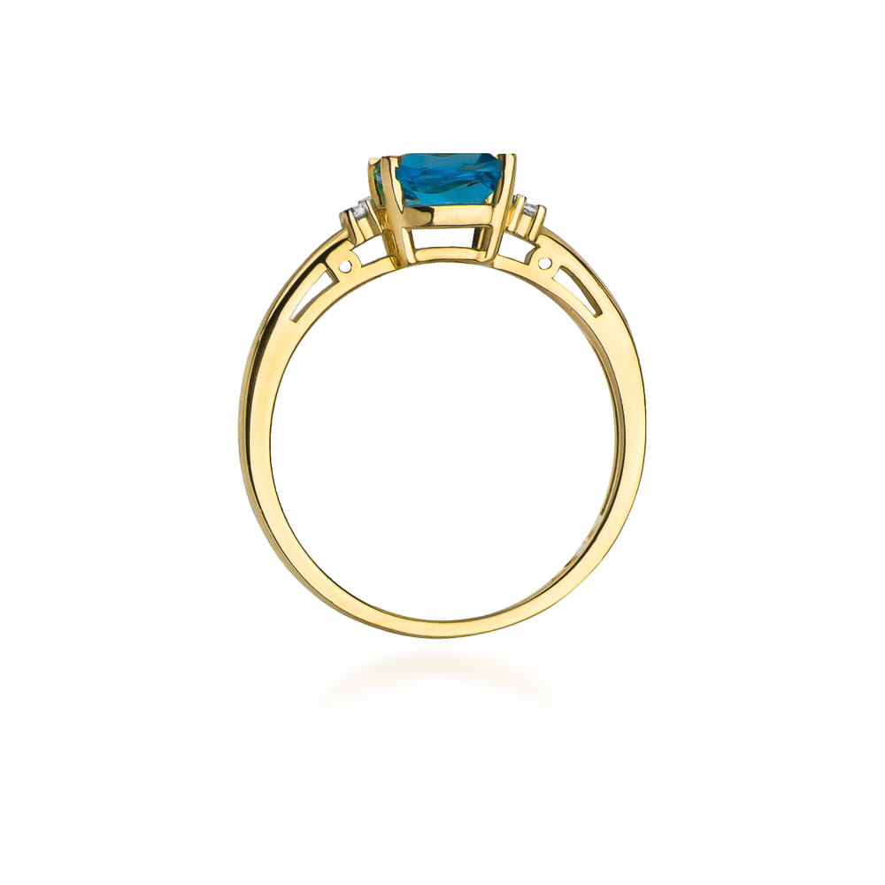 Pierścionek Topaz 1,10ct żółte złoto 3 Pierścionek Topaz 1,10ct żółte złoto - obrazek 3