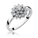 Pierścionek W004 z diamentami białe złoto Jubiler Kraków BigDIAMOND