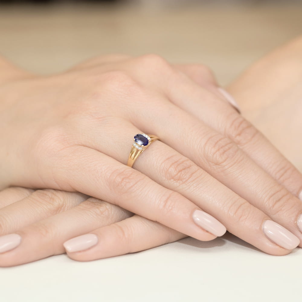 Pierścionek Szafir 0,70ct żółte złoto 4 Pierścionek Szafir 0,70ct żółte złoto - obrazek 4