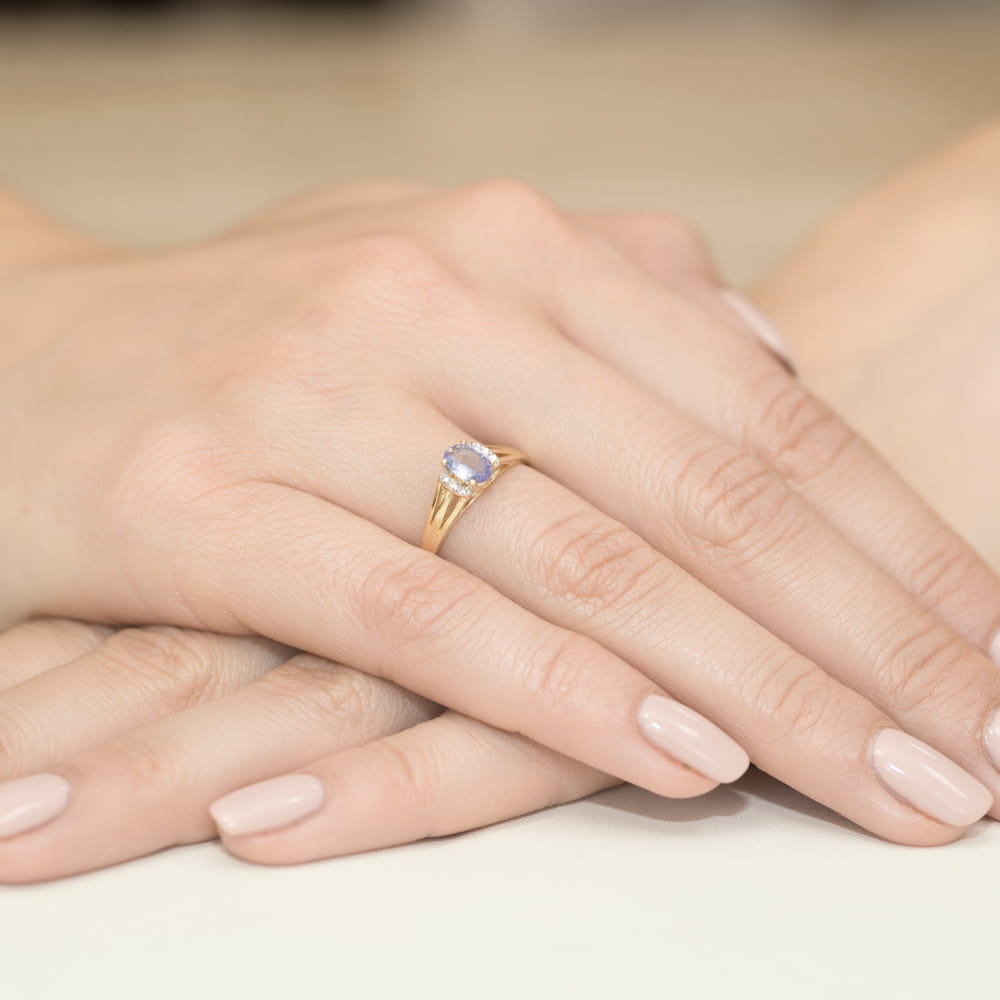 Pierścionek Tanzanit 0,40ct żółte złoto 4 Pierścionek Tanzanit 0,40ct żółte złoto - obrazek 4