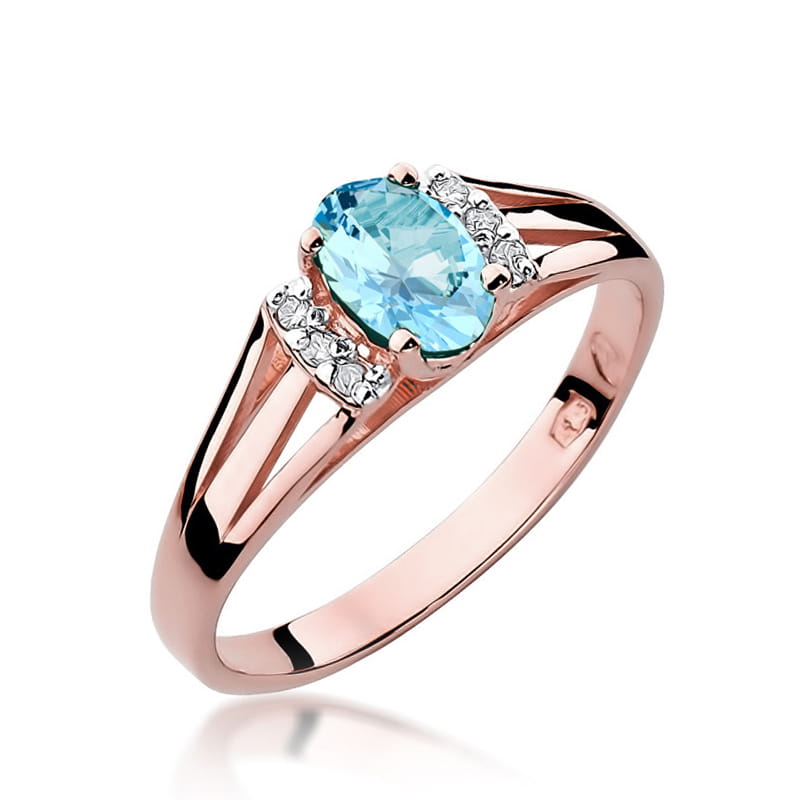 Pierścionek Topaz 0,50ct różowe złoto 1 Pierścionek W005 Topaz 0