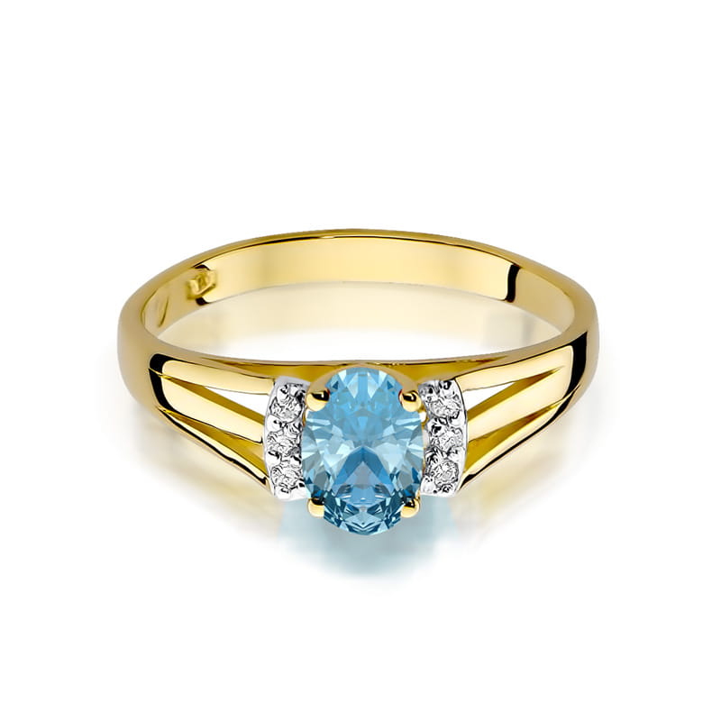 Pierścionek Topaz 0,50ct żółte złoto 2 50ct żółte złoto Jubiler Kraków BigDIAMOND