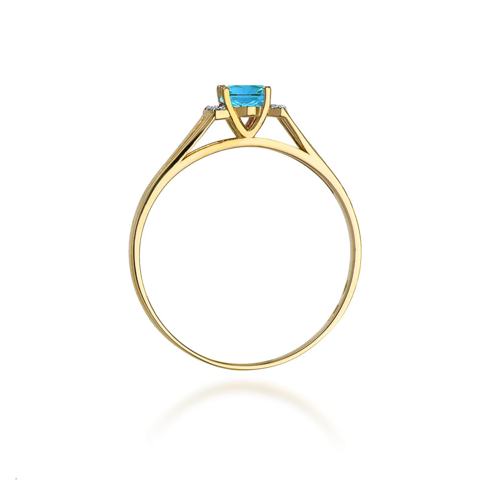 Pierścionek Topaz 0,50ct żółte złoto 3 Pierścionek Topaz 0,50ct żółte złoto - obrazek 3