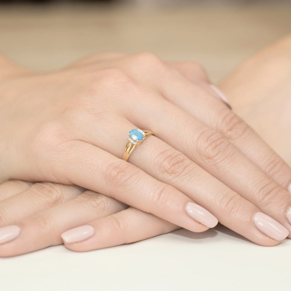 Pierścionek Topaz 0,50ct żółte złoto 4 Pierścionek Topaz 0,50ct żółte złoto - obrazek 4