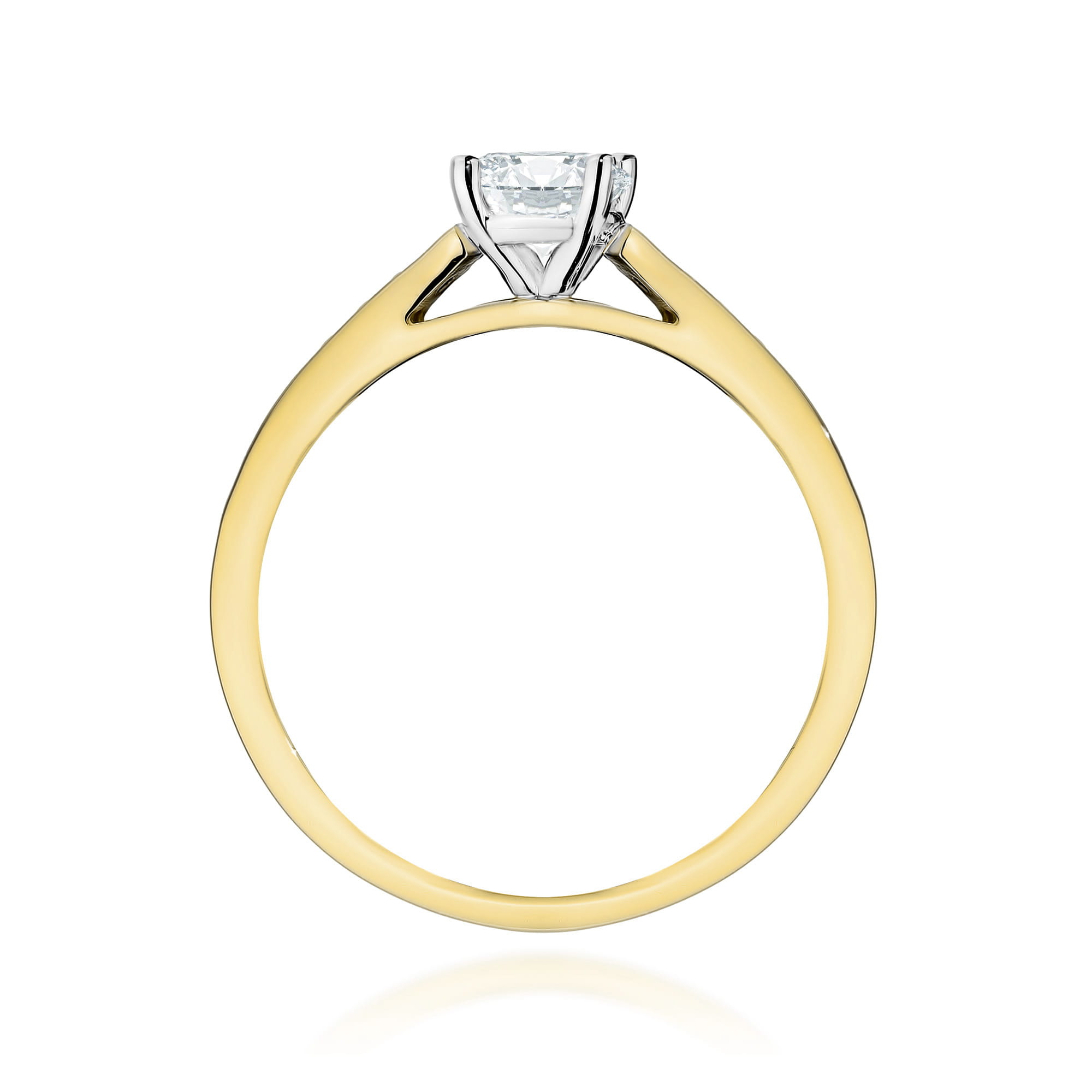 Pierścionek W0052 Diament Laboratoryjny 0,50ct żółte złoto 3 Pierścionek W0052 Diament Laboratoryjny 0,50ct żółte złoto - obrazek 3
