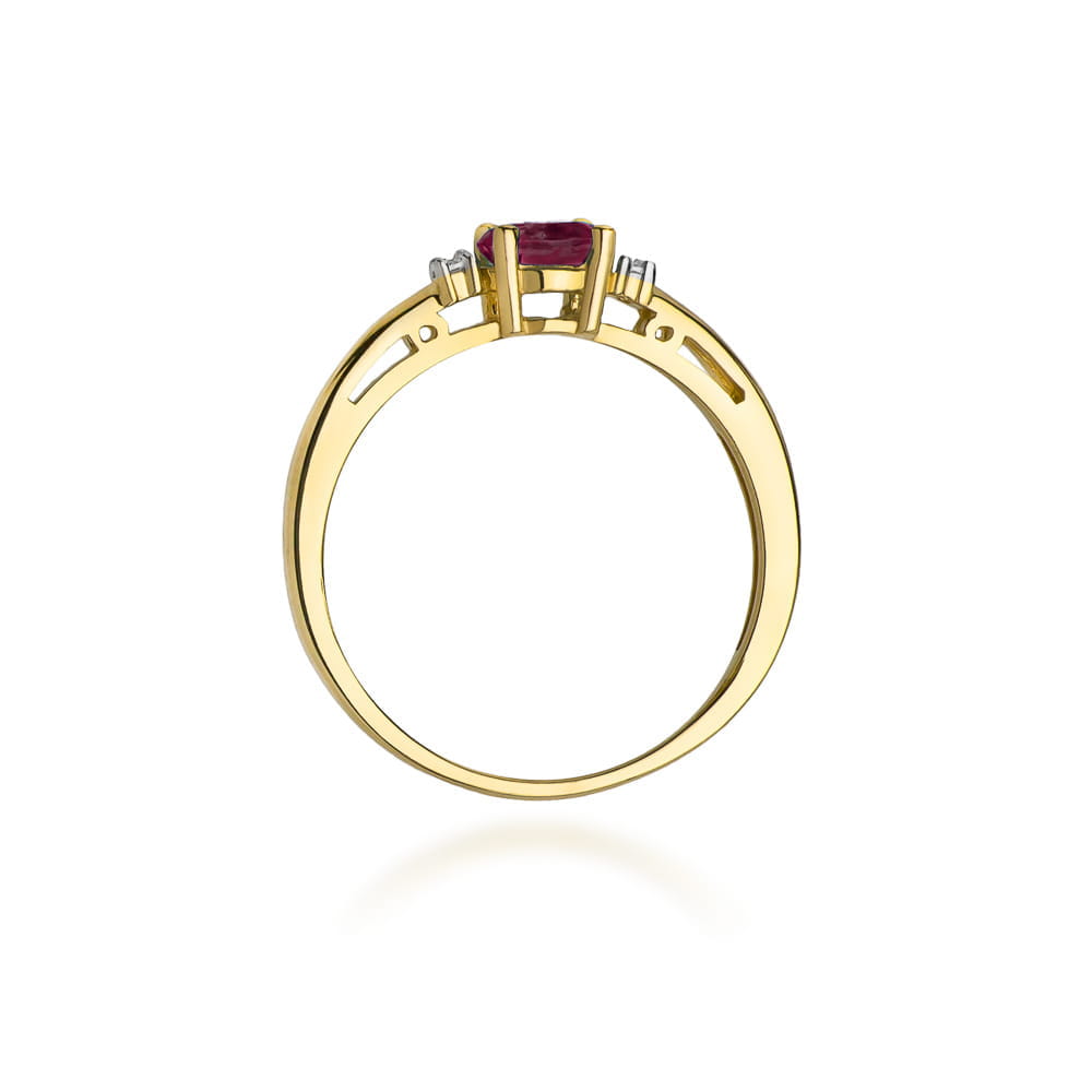 Pierścionek Rubin 0,60ct żółte złoto 3 Pierścionek Rubin 0,60ct żółte złoto - obrazek 3