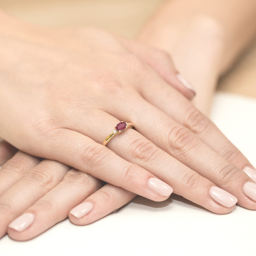 Pierścionek Rubin 0,60ct żółte złoto 4 Pierścionek Rubin 0,60ct żółte złoto - obrazek 4