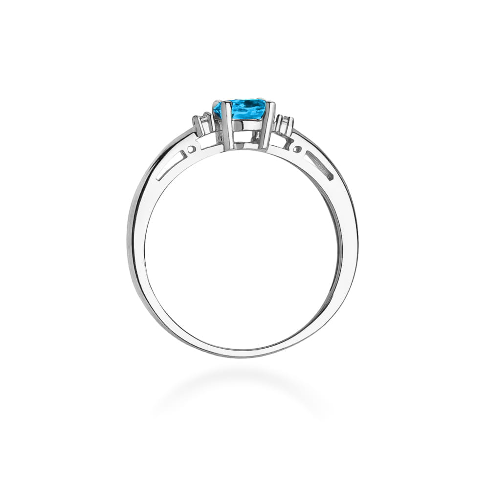 Pierścionek Topaz 0,50ct białe złoto 3 Pierścionek Topaz 0,50ct białe złoto - obrazek 3