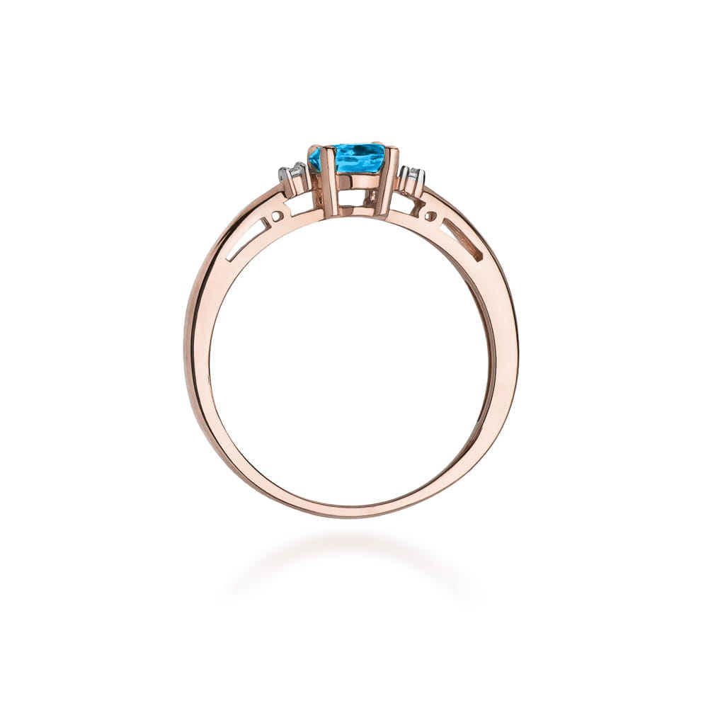 Pierścionek Topaz 0,50ct różowe złoto 3 Pierścionek Topaz 0,50ct różowe złoto - obrazek 3