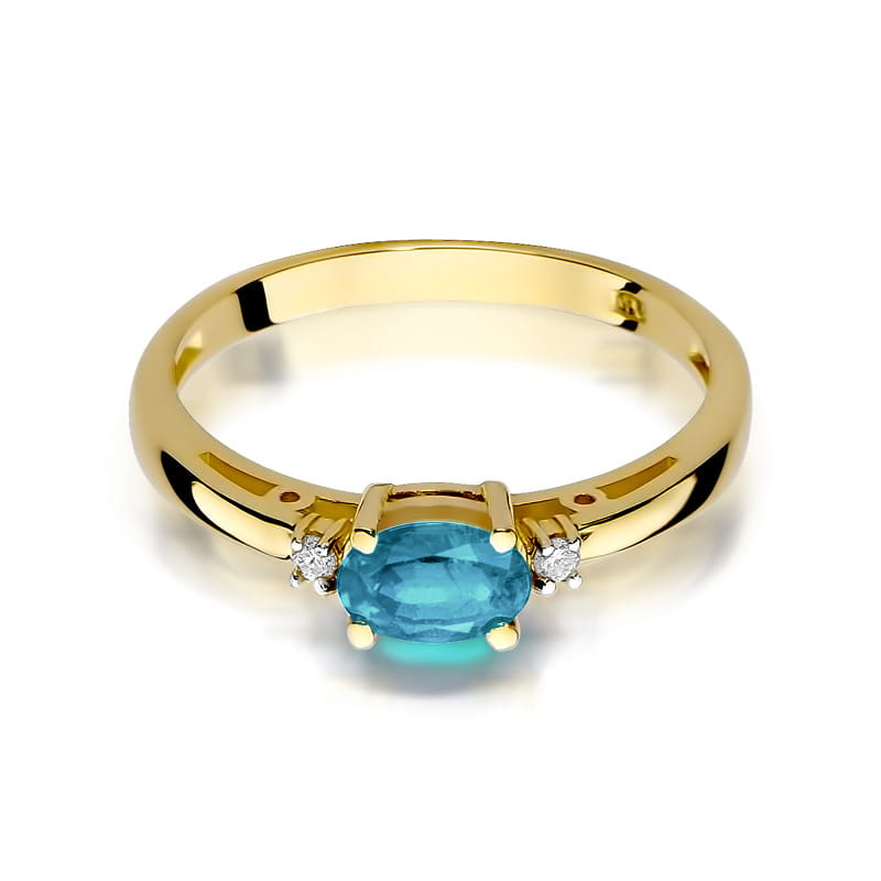 Pierścionek Topaz 0,50ct żółte złoto 2 50ct żółte złoto Jubiler Kraków BigDIAMOND
