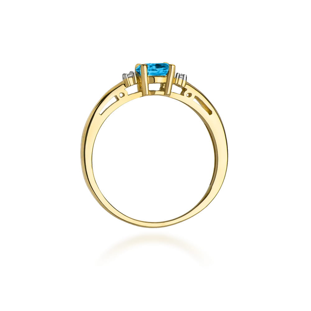 Pierścionek Topaz 0,50ct żółte złoto 3 Pierścionek Topaz 0,50ct żółte złoto - obrazek 3
