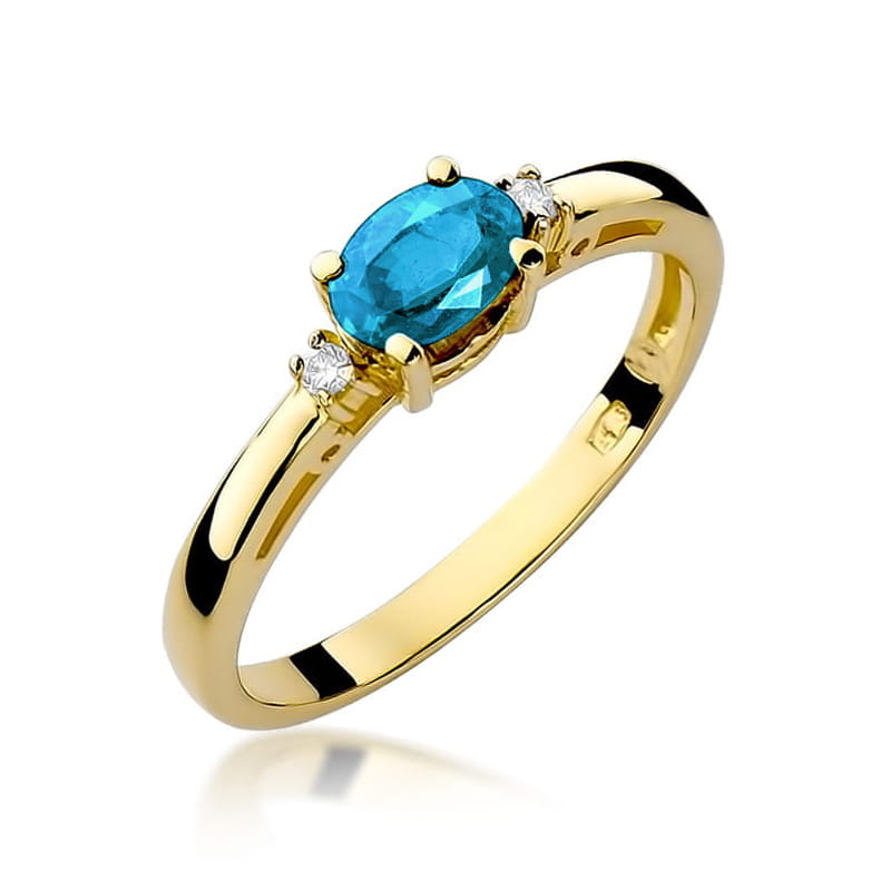 Pierścionek Topaz 0,50ct żółte złoto 1 Pierścionek W006 Topaz 0