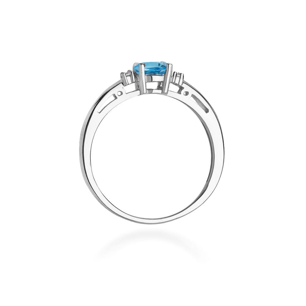 Pierścionek Topaz London Blue 0,50ct białe złoto 3 Pierścionek Topaz London Blue 0,50ct białe złoto - obrazek 3