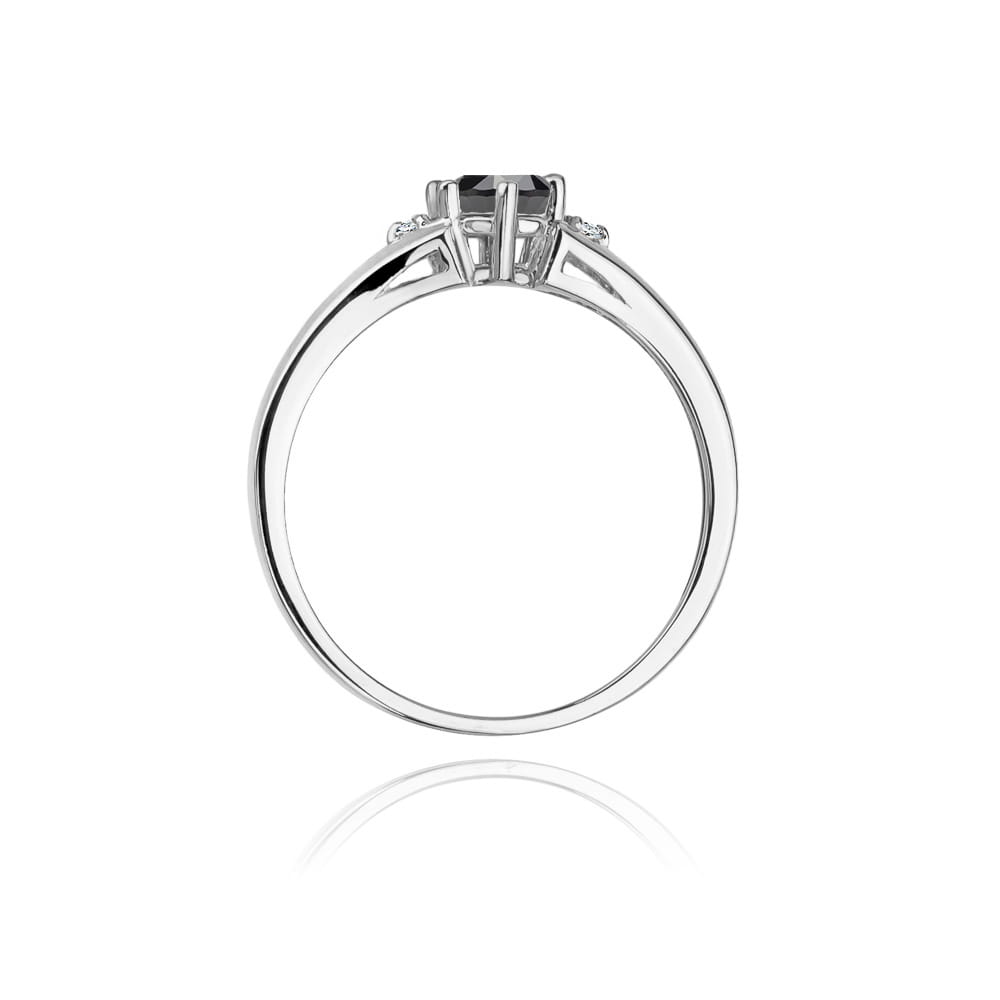 Pierścionek Czarny Diament 0,50ct białe złoto 3 Pierścionek Czarny Diament 0,50ct białe złoto - obrazek 3
