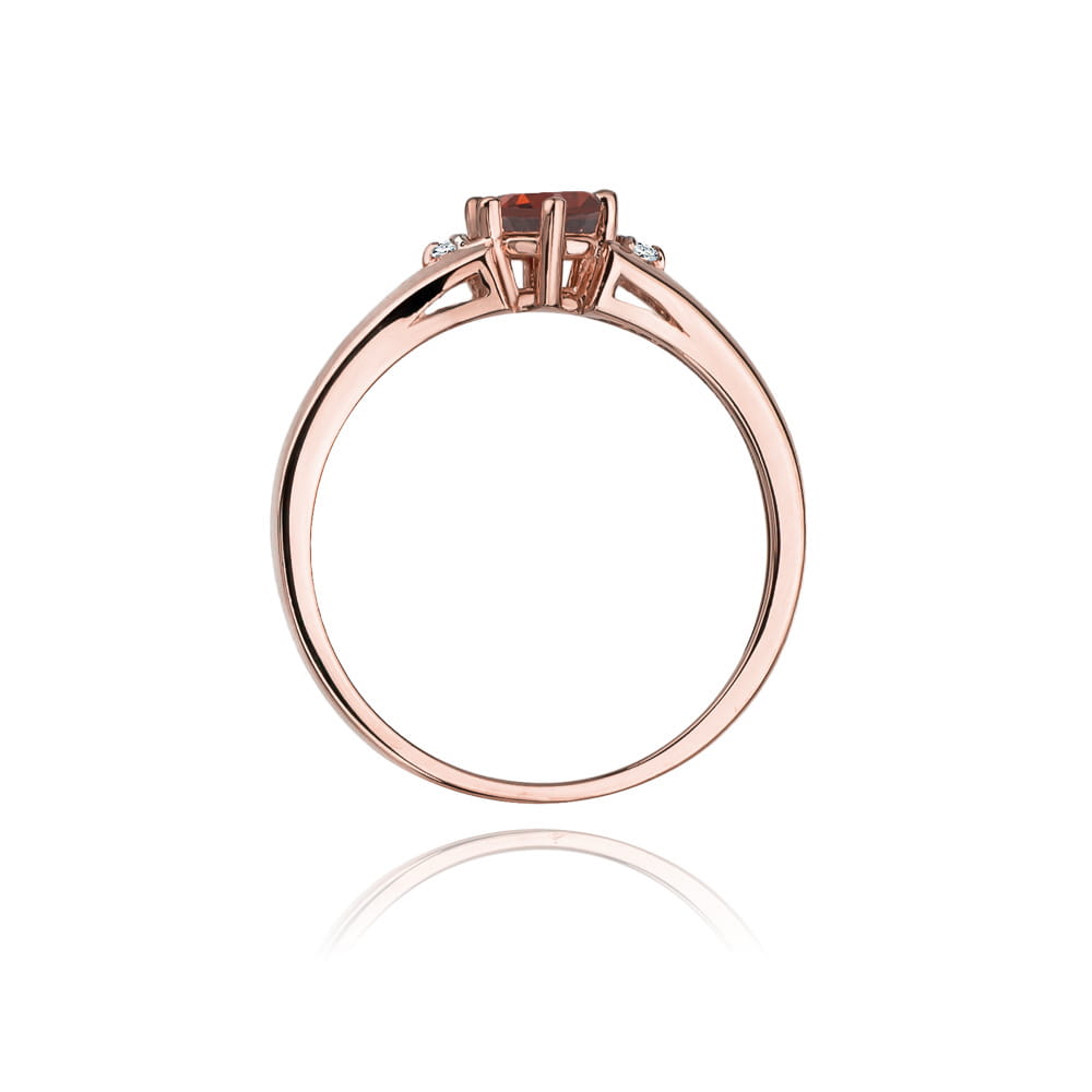 Pierścionek Granat 0,60ct różowe złoto 3 Pierścionek Granat 0,60ct różowe złoto - obrazek 3