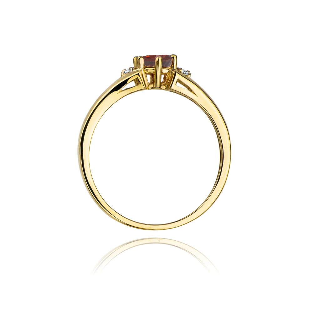 Pierścionek Granat 0,60ct żółte złoto 3 Pierścionek Granat 0,60ct żółte złoto - obrazek 3