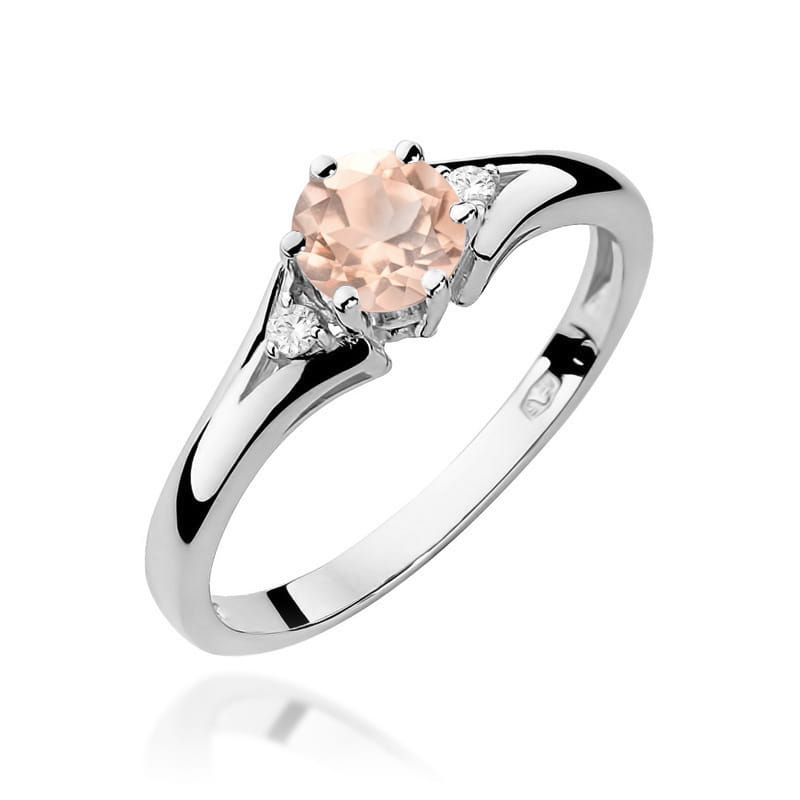 Pierścionek Morganit 0,40ct białe złoto 1 Pierścionek W0076 Morganit 0