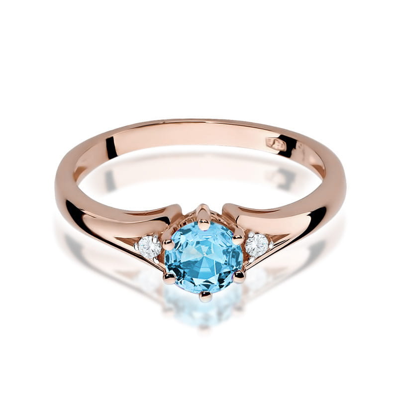 Pierścionek Topaz 0,50ct różowe złoto 2 50ct różowe złoto Jubiler Kraków BigDIAMOND