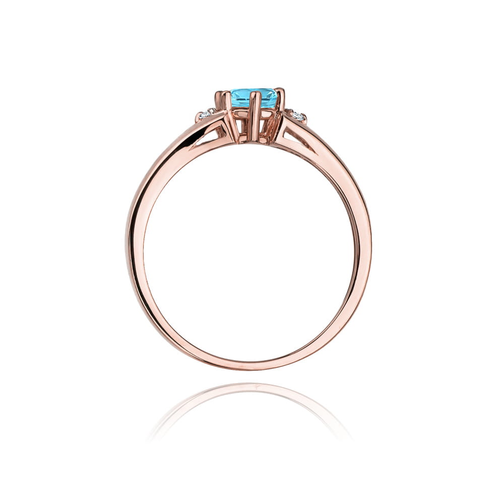 Pierścionek Topaz 0,50ct różowe złoto 3 Pierścionek Topaz 0,50ct różowe złoto - obrazek 3