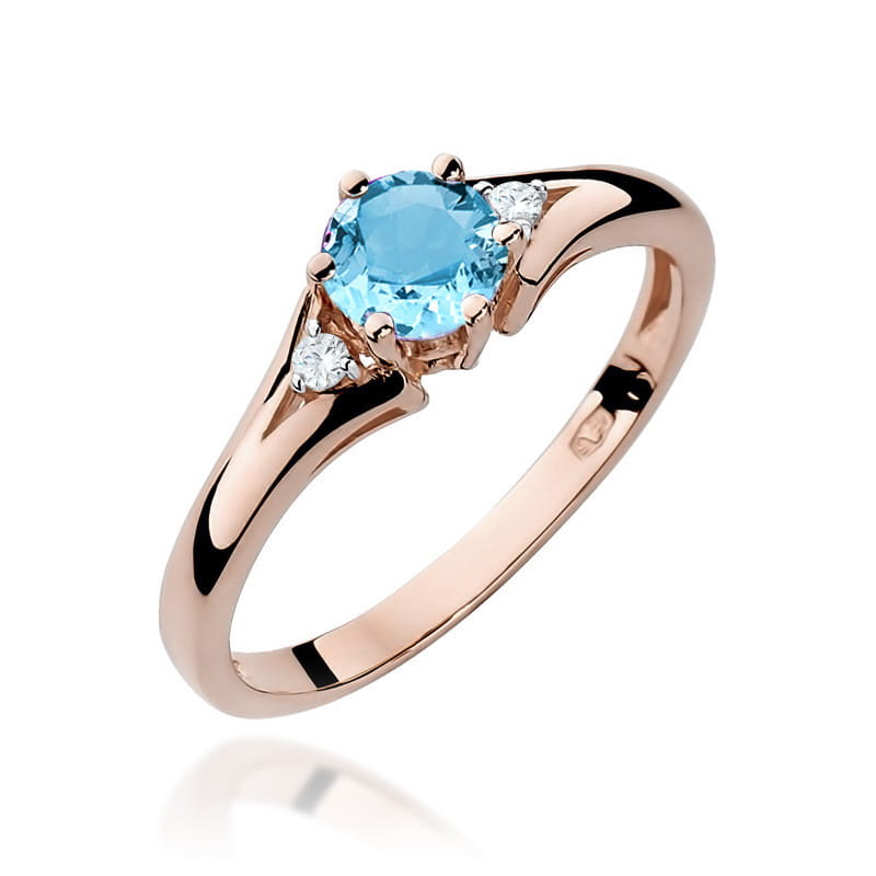 Pierścionek Topaz 0,50ct różowe złoto 1 Pierścionek W0076 Topaz 0