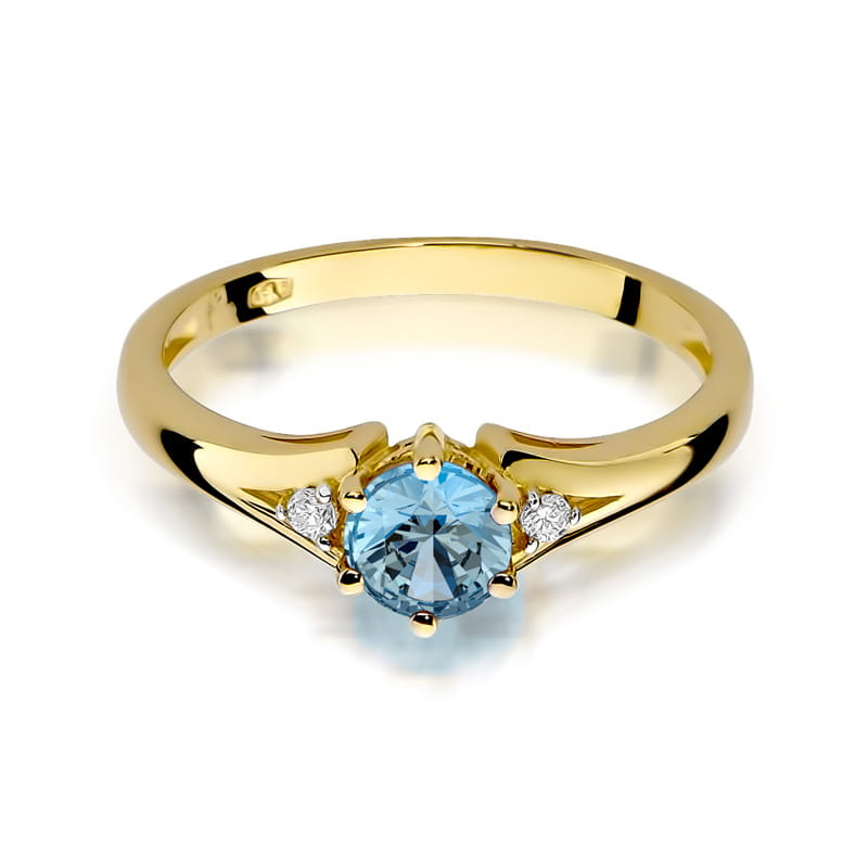Pierścionek Topaz 0,50ct żółte złoto 2 50ct żółte złoto Jubiler Kraków BigDIAMOND