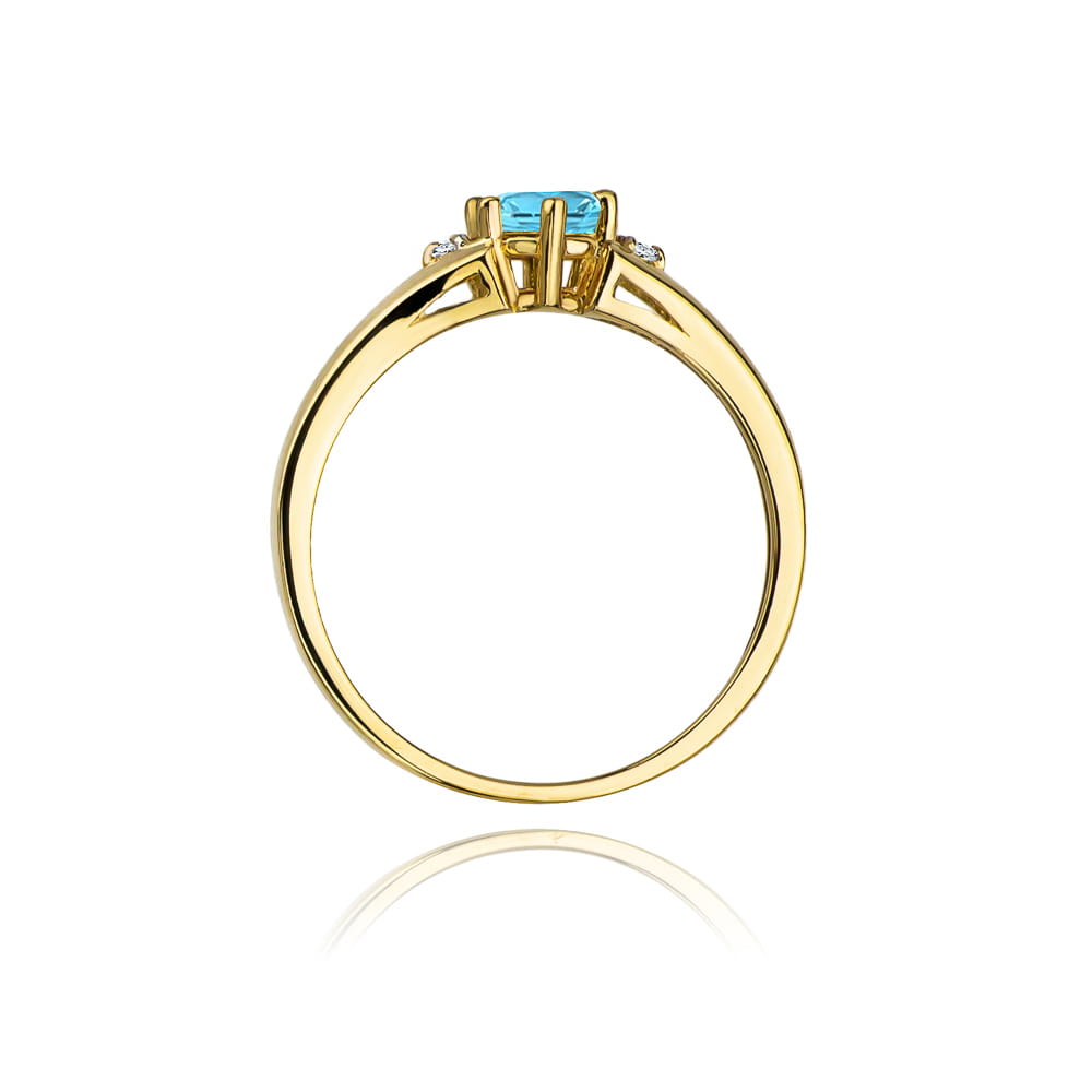 Pierścionek Topaz 0,50ct żółte złoto 3 Pierścionek Topaz 0,50ct żółte złoto - obrazek 3