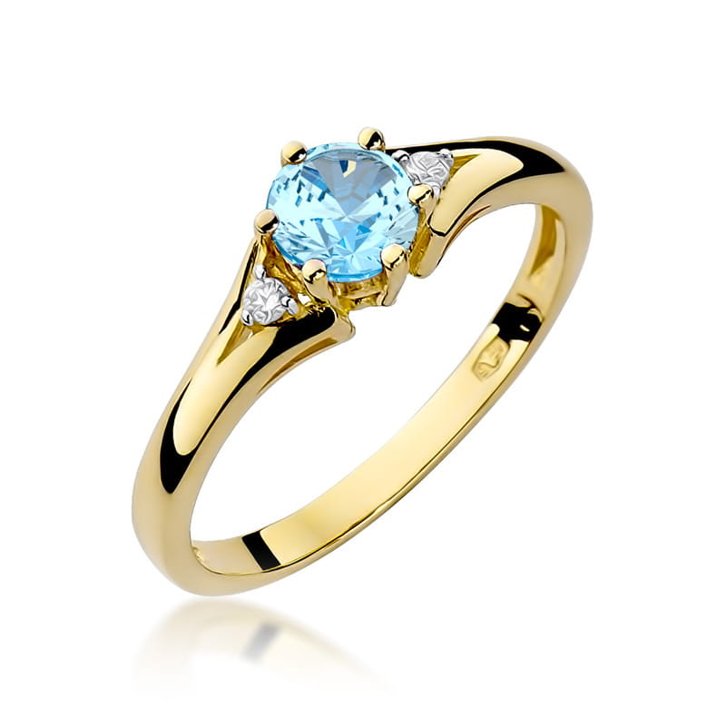 Pierścionek Topaz 0,50ct żółte złoto 1 Pierścionek W0076 Topaz 0