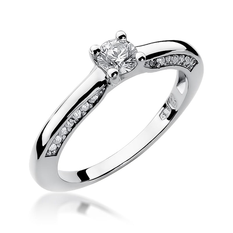Pierścionek Diament 0,30ct białe złoto 1 Pierścionek W009 Diament 0