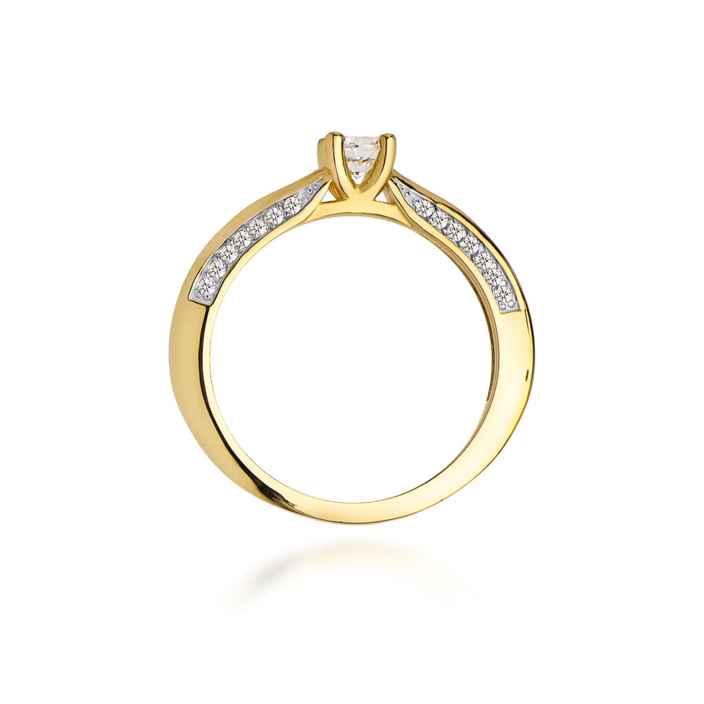 Pierścionek Diament 0,30ct żółte złoto 3 Pierścionek Diament 0,30ct żółte złoto - obrazek 3