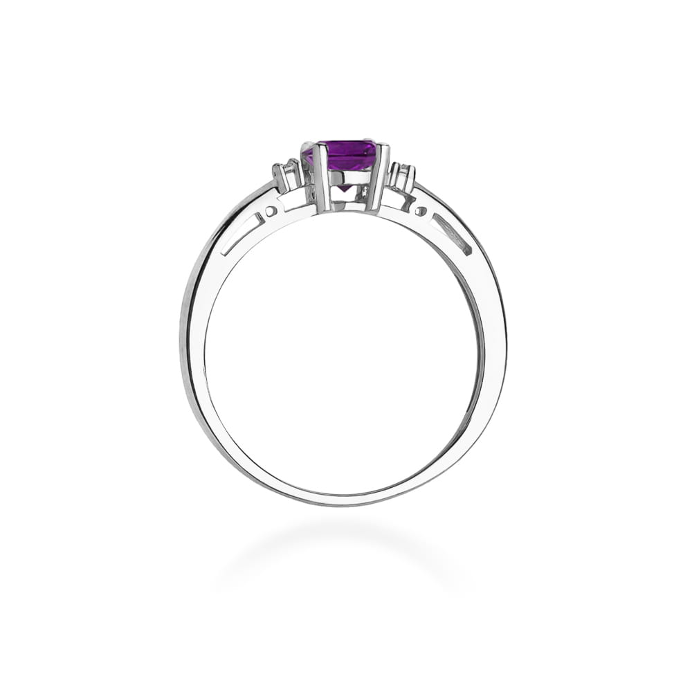 Pierścionek Ametyst 0,50ct białe złoto 3 Pierścionek Ametyst 0,50ct białe złoto - obrazek 3